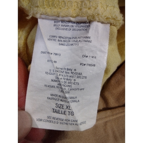 Indigo Blue yellow denim maternity shorts - Picture 8 of 8